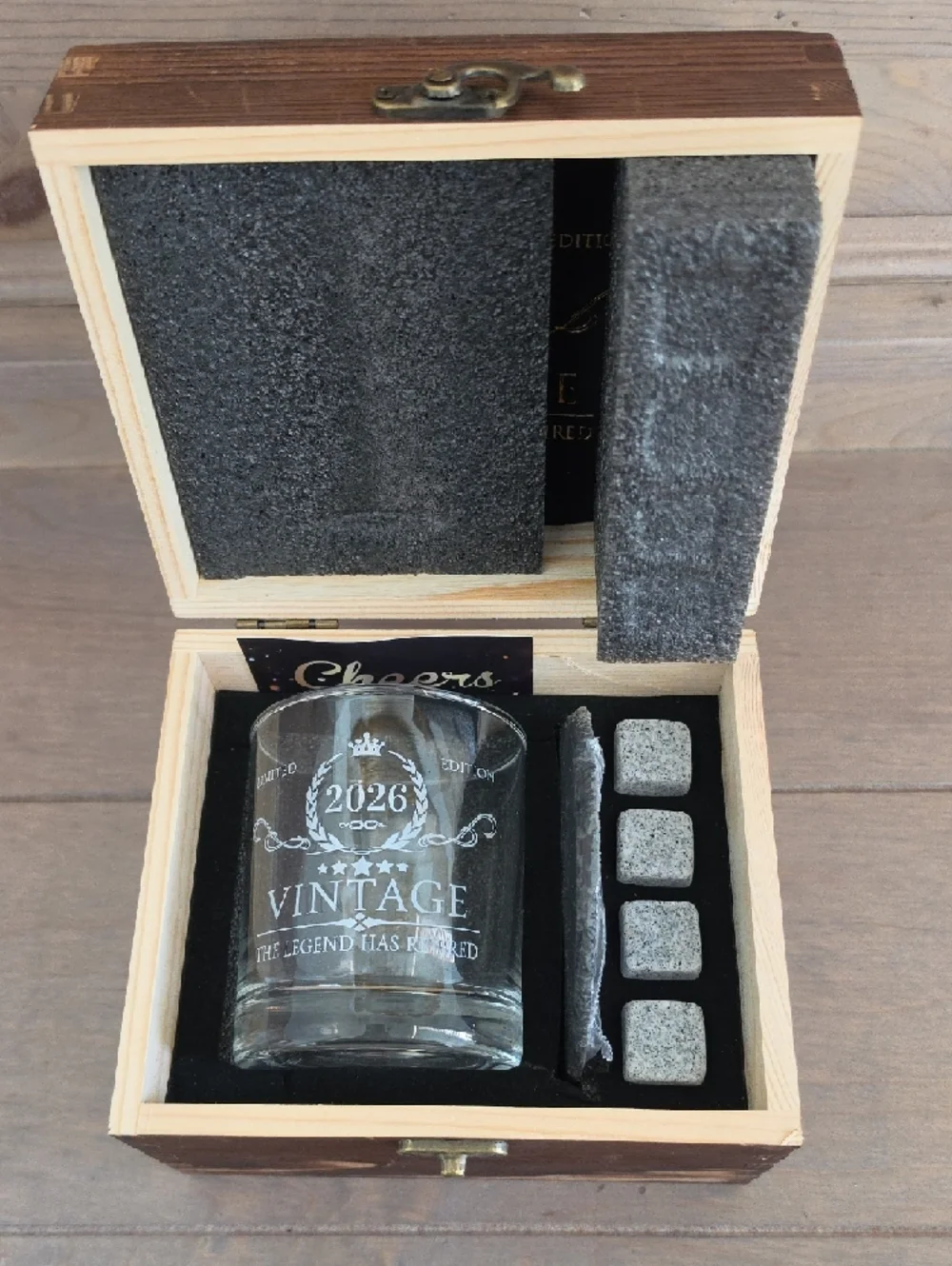 Limited Edition Vintage “The Legend Has Retired” Whiskey Glass Set